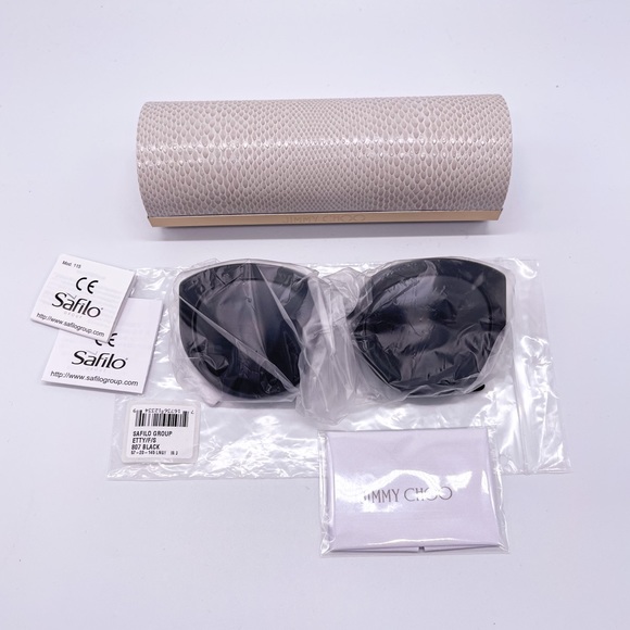 JIMMY CHOO NEW BLACK WOMEN SUNGLASSES JIMMY CHOO - Picture 9 of 9